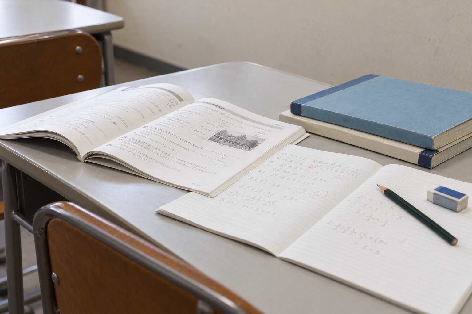 問題集とノートの学習イメージ